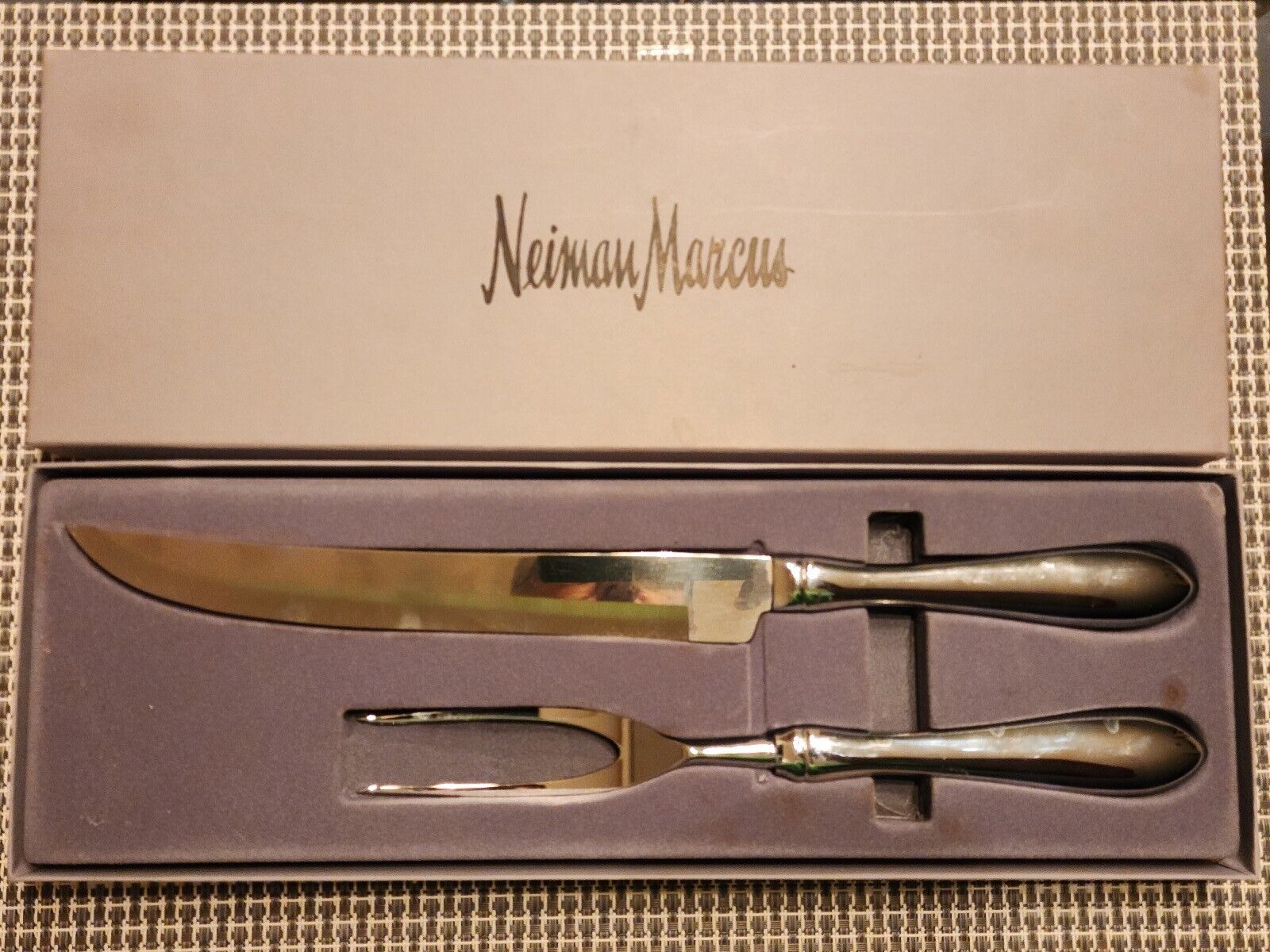 Neiman Marcus Carving Set-Original Box