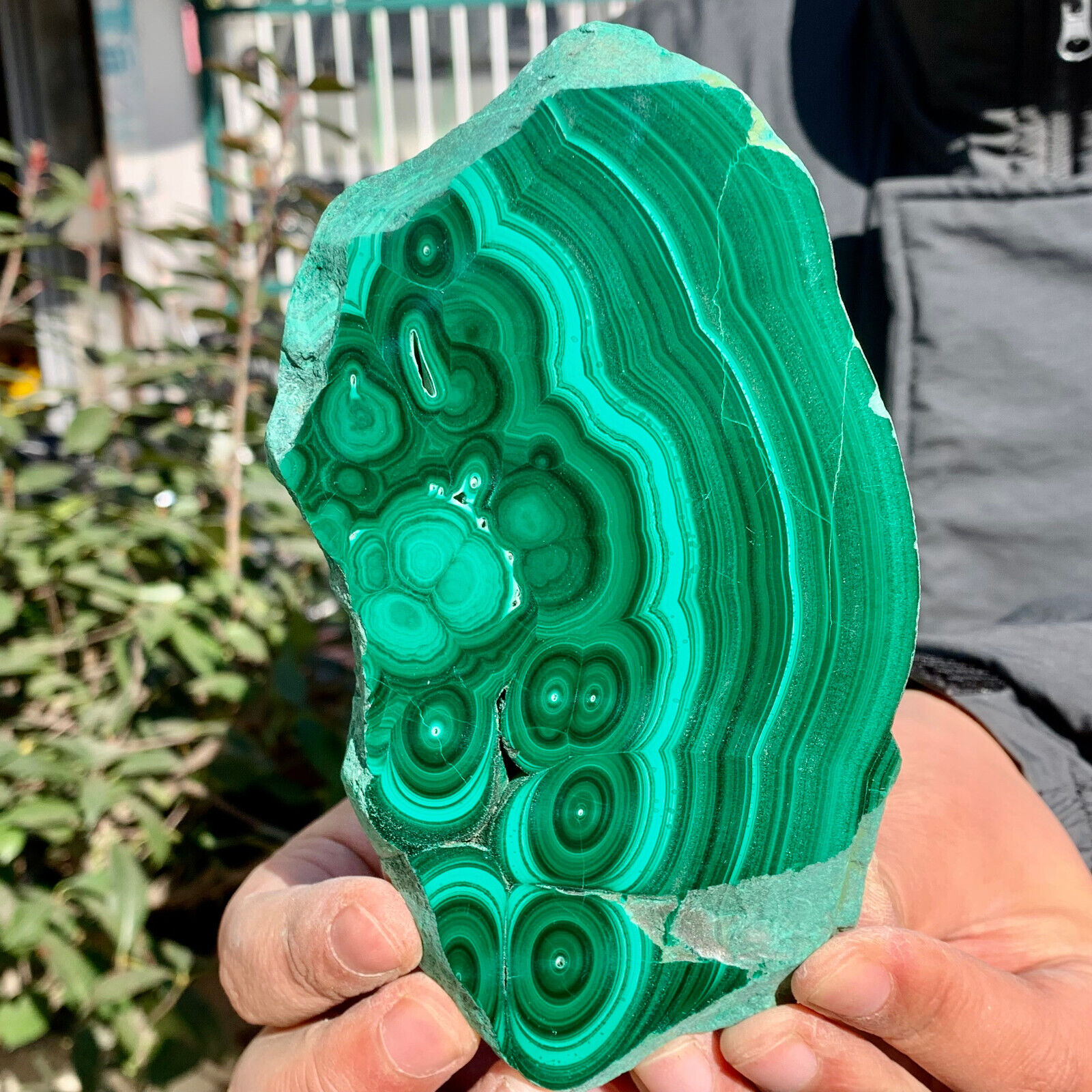 389G  Natural glossy Malachite transparent cluster rough mineral sample