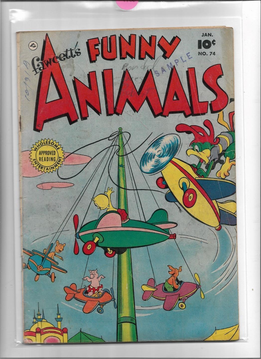 FAWCETT'S FUNNY ANIMALS #74 1952 VERY GOOD- 3.5 4786