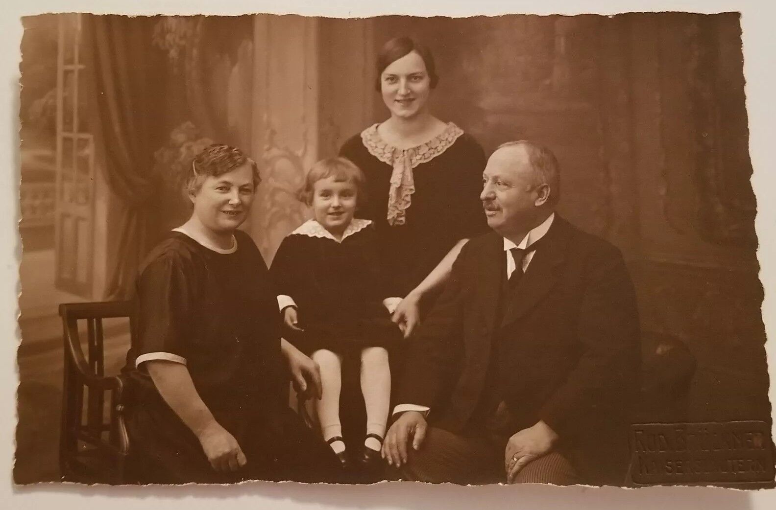 Antique German Real Photo Postcard Multi Generation Family Kaiserslautern Old
