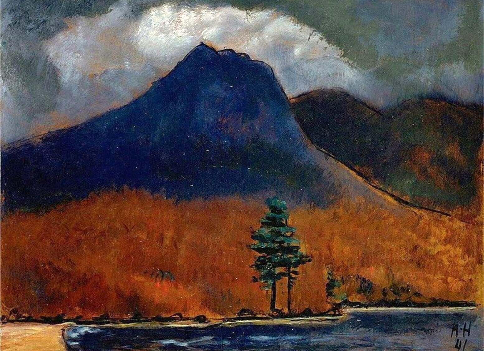 Dream-art Oil painting Marsden-Hartley-Mt.-Katahdin impression landscape canvas