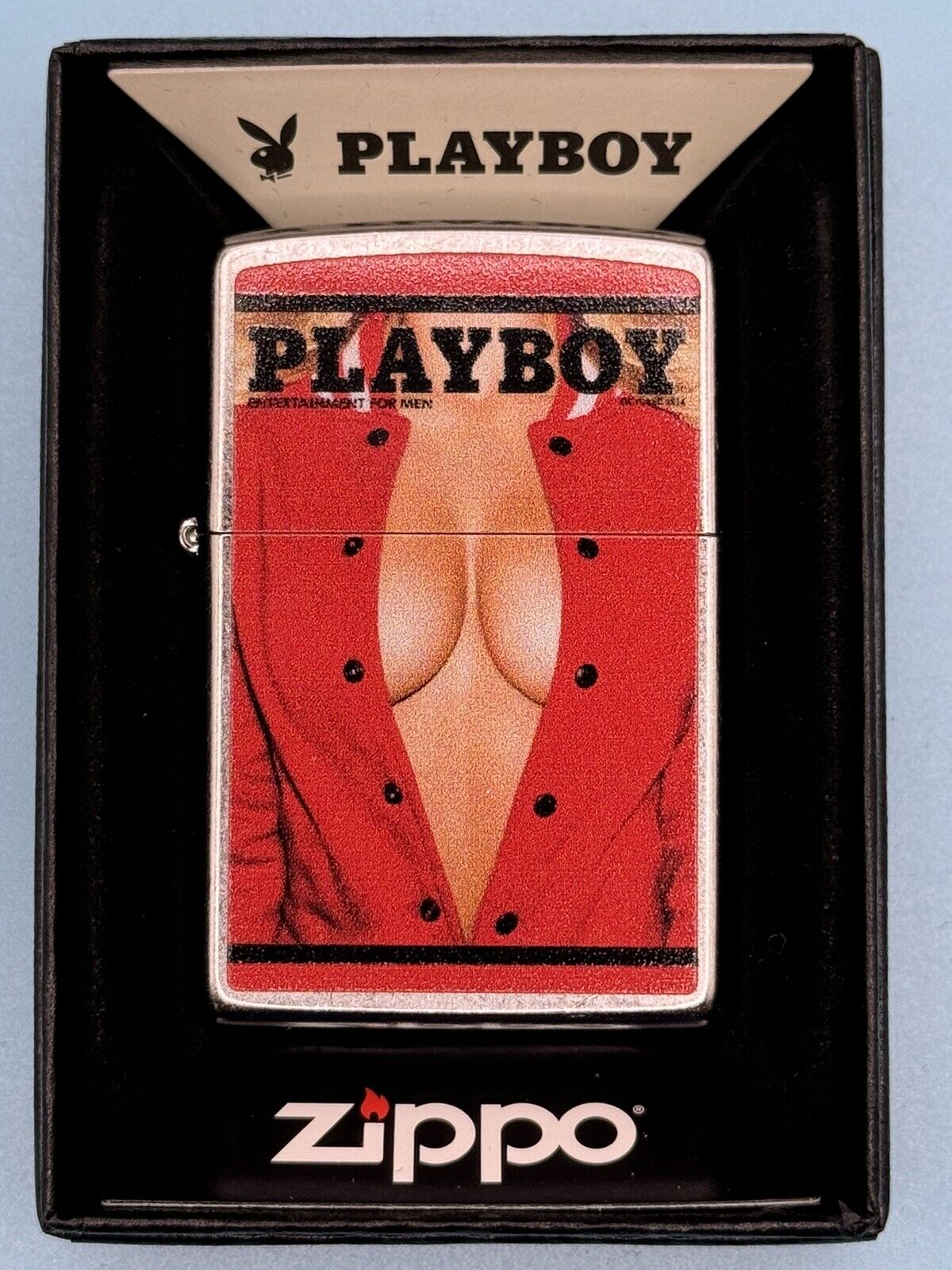 Vintage October 2014 Playboy Magazine Cover Zippo Lighter NEW Rare Pinup