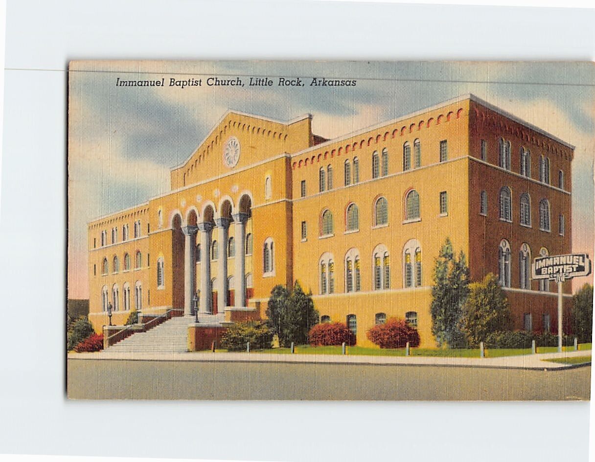 Postcard Immanuel Baptist Church Little Rock Arkansas USA