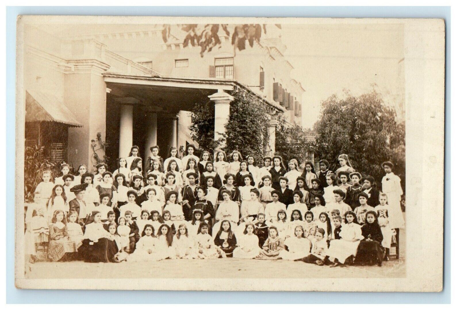 c1910's Graduation Group Photo RPPC Photo Posted Antique Postcard