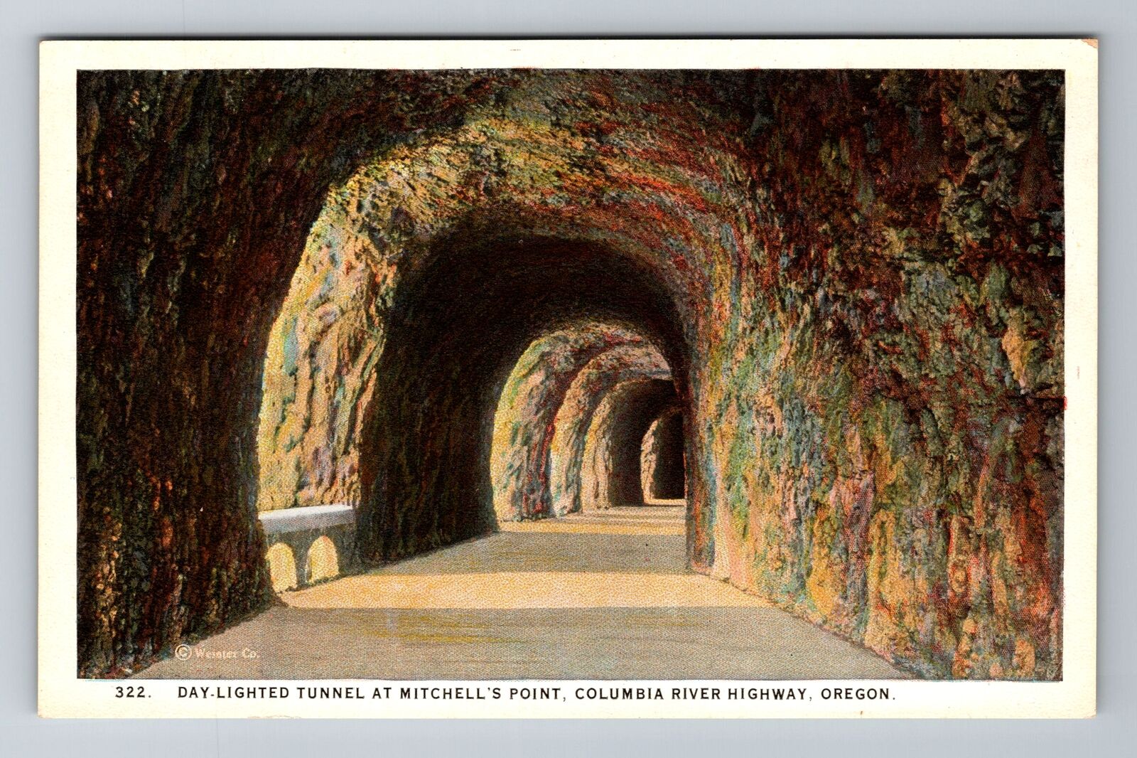 OR-Oregon, Day Lighted Tunnel, Mitchell\'s Point, Antique, Vintage Postcard