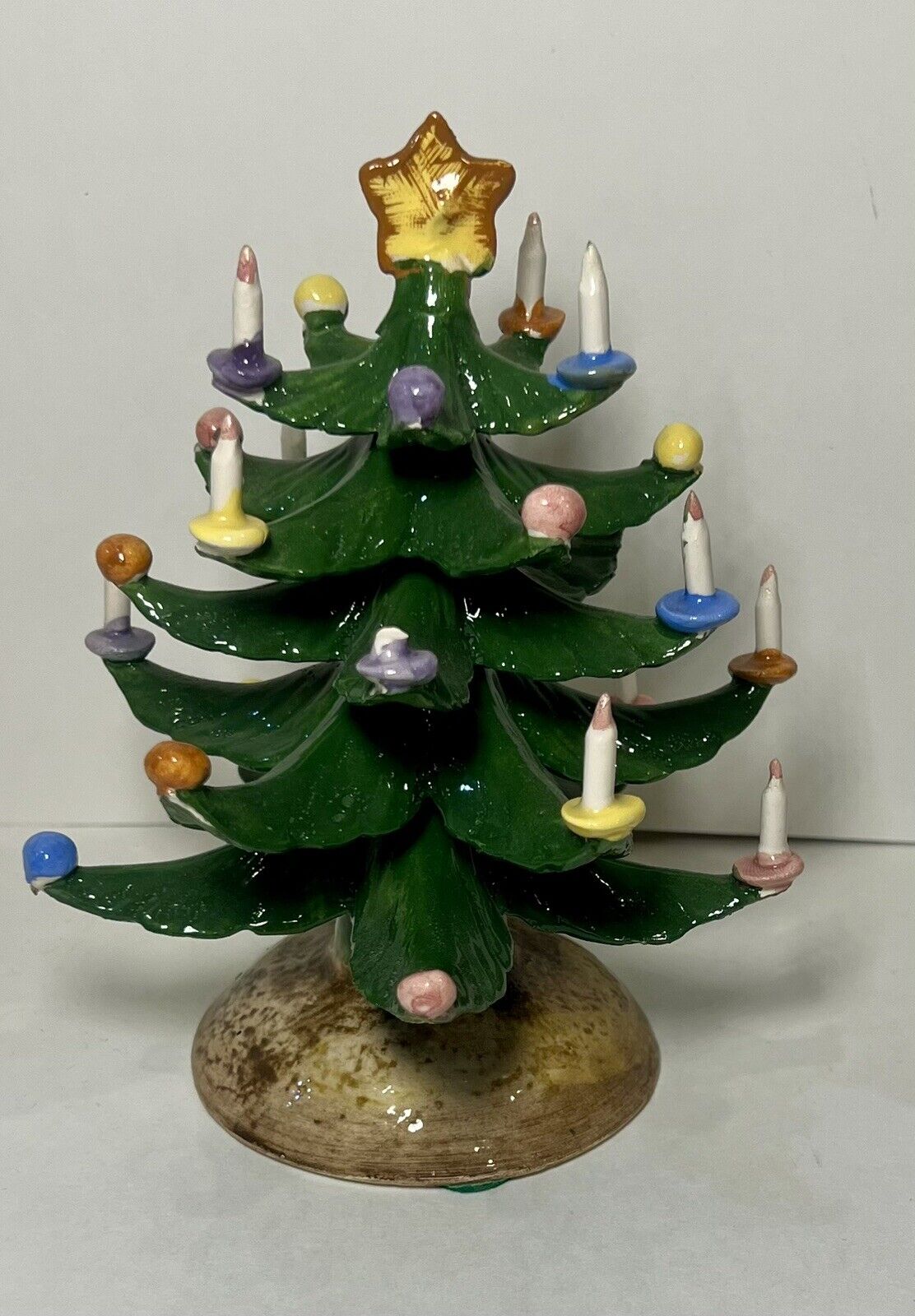 RARE Nuova Capodimonte Porcelain Christmas Tree 6.5