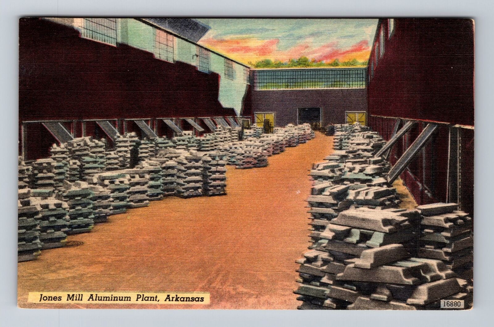 AR-Arkansas, Jones Mill Aluminum Plant, Antique, Vintage Postcard