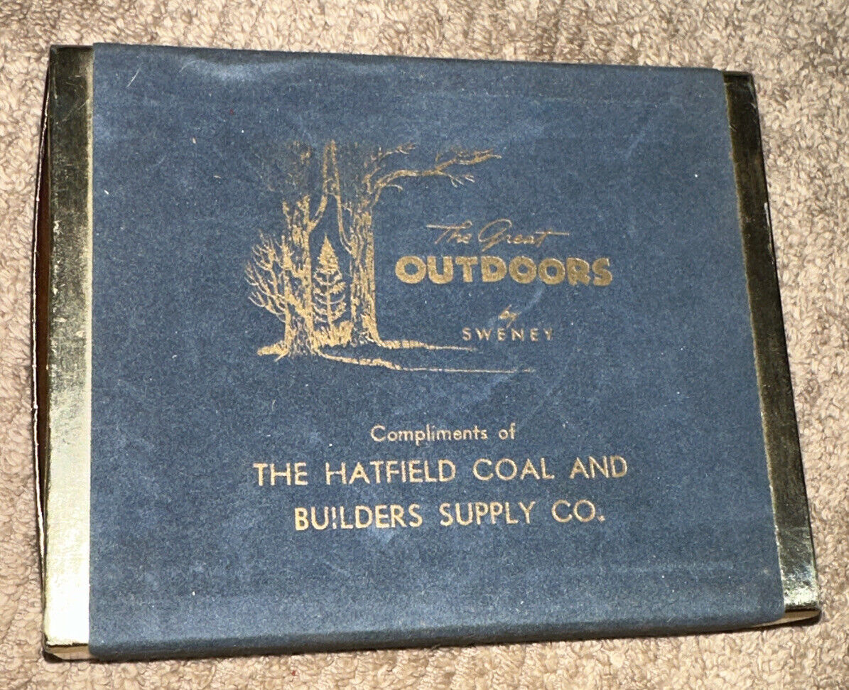 Vtg 1776 Playing Cards Advertising The Hatfield Coal & Builders Supply Co Cards 