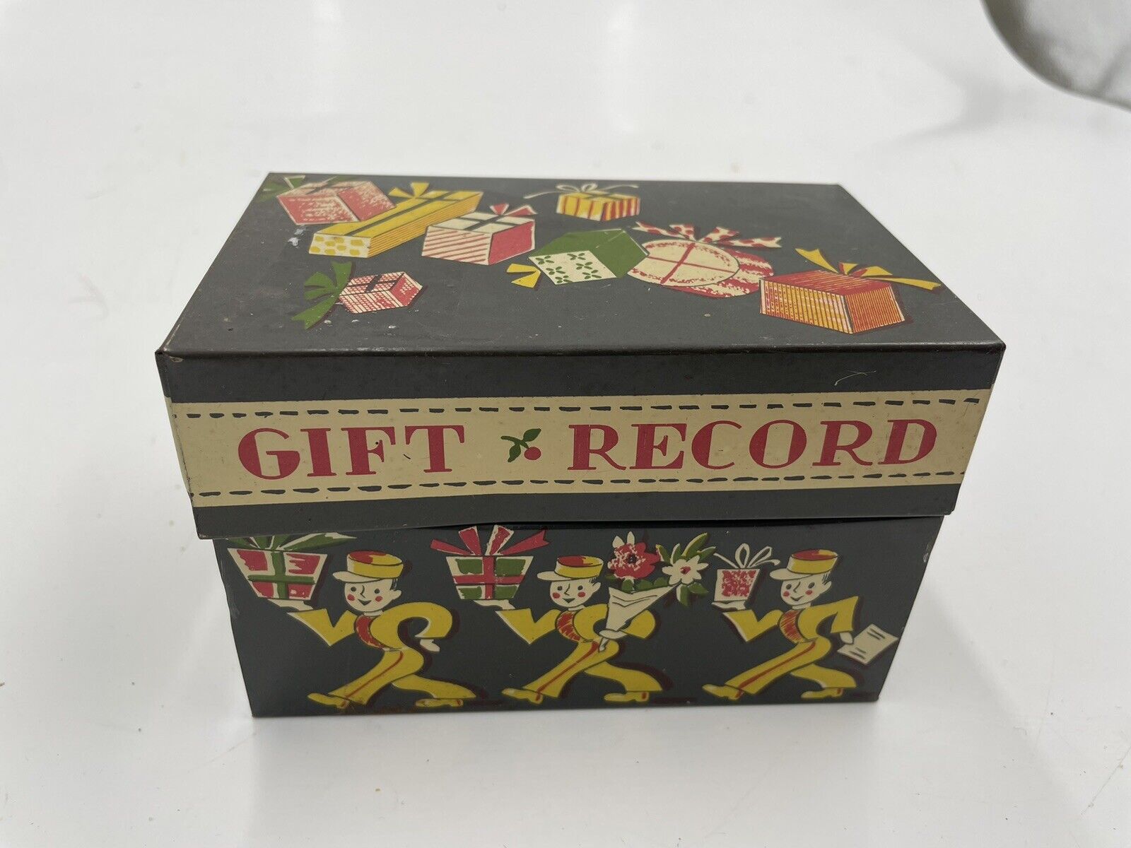 Vintage Rare design metal Stylecraft Gift Record box 