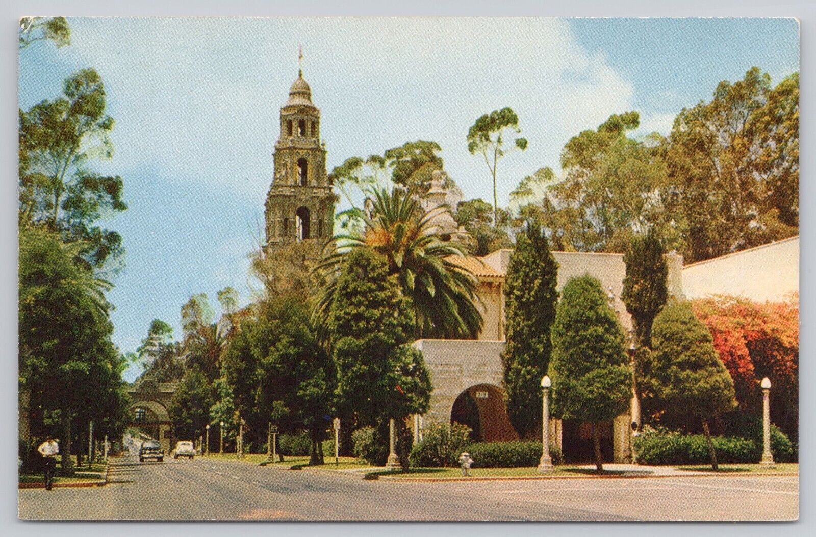 San Diego CA, Balboa Park Panama Plaza California Tower, Vintage Postcard