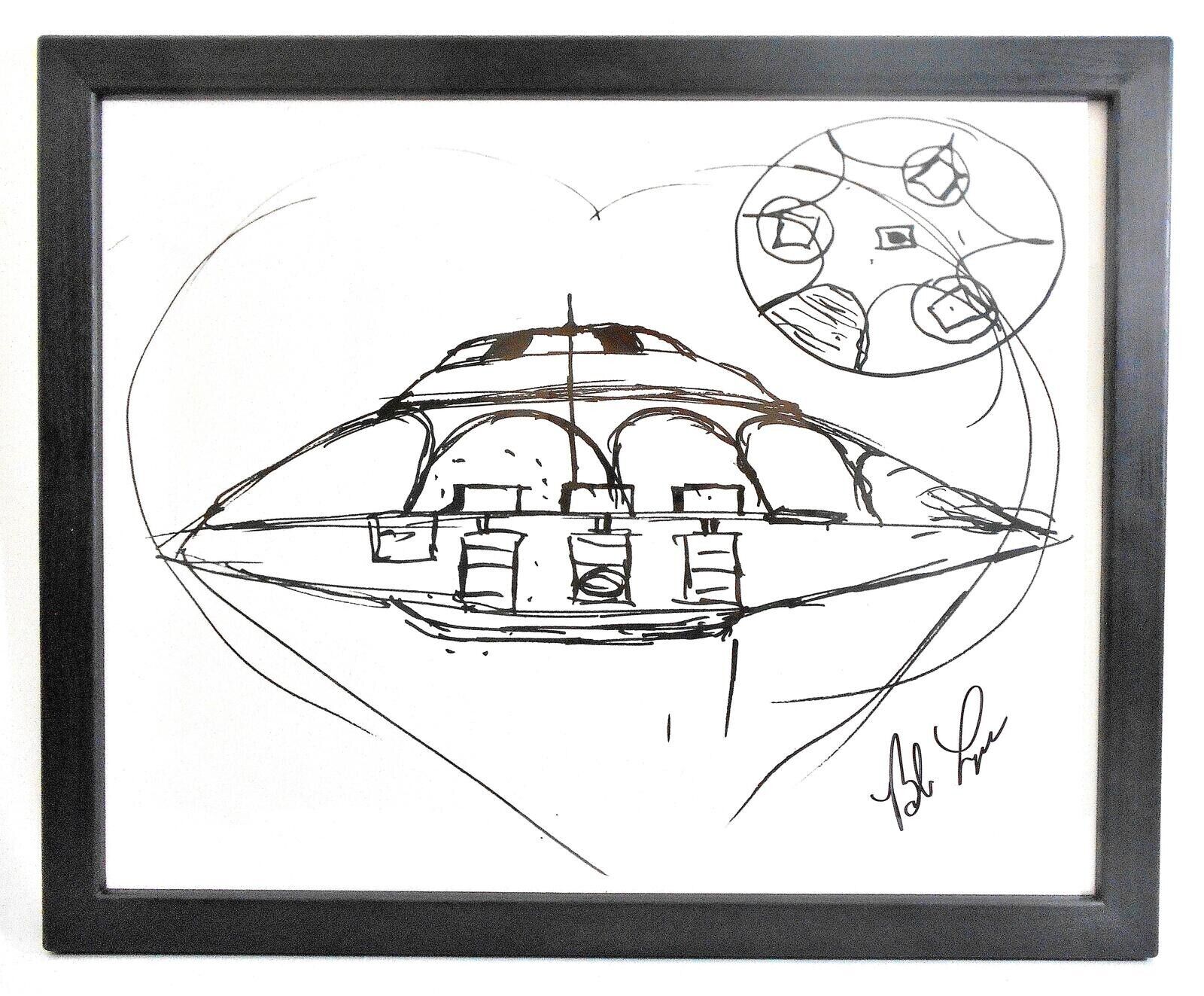 UFO SIGNED PHOTO AREA 51 BOB LAZAR FLYING SAUCER 8.5X11 AUTOGRAPH POSTER REPRINT