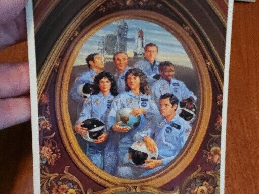 Challenger Crew Postcard, 1986, Unused, Previously Owned
