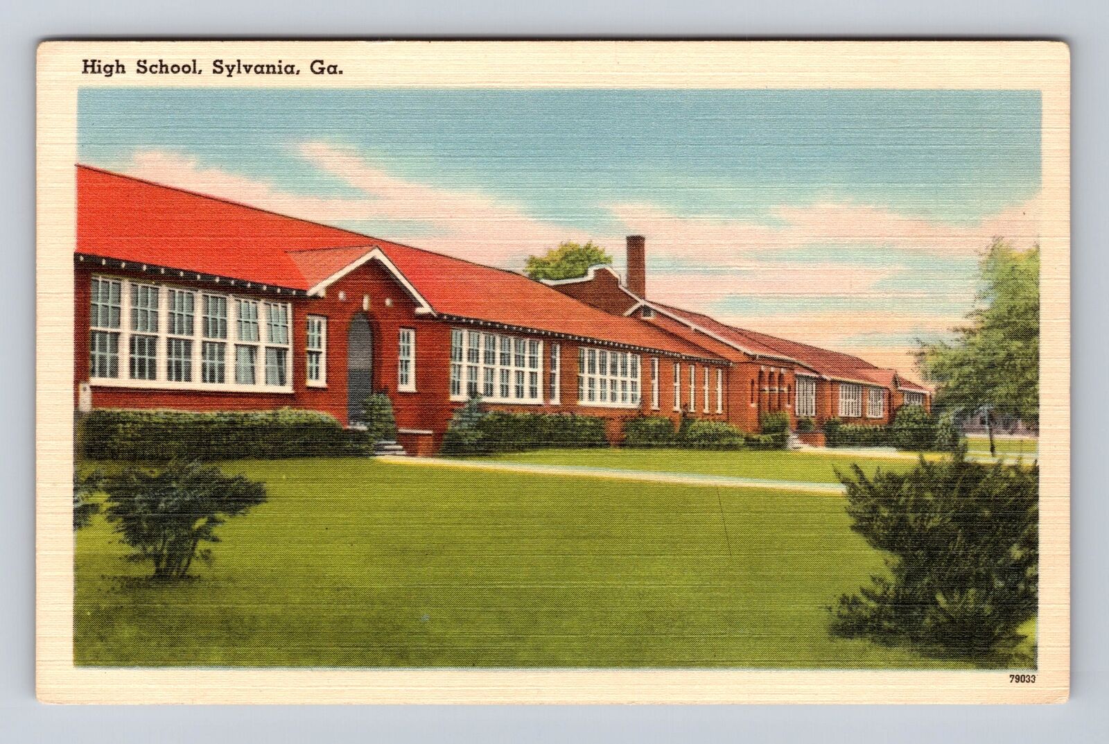 Sylvania GA-Georgia, High School, Antique, Vintage Postcard