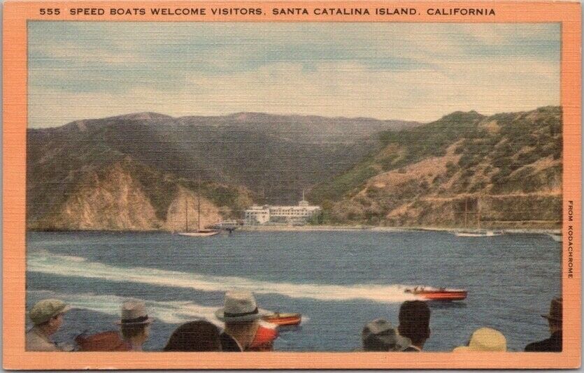 c1940s CATALINA ISLAND California LINEN Postcard \