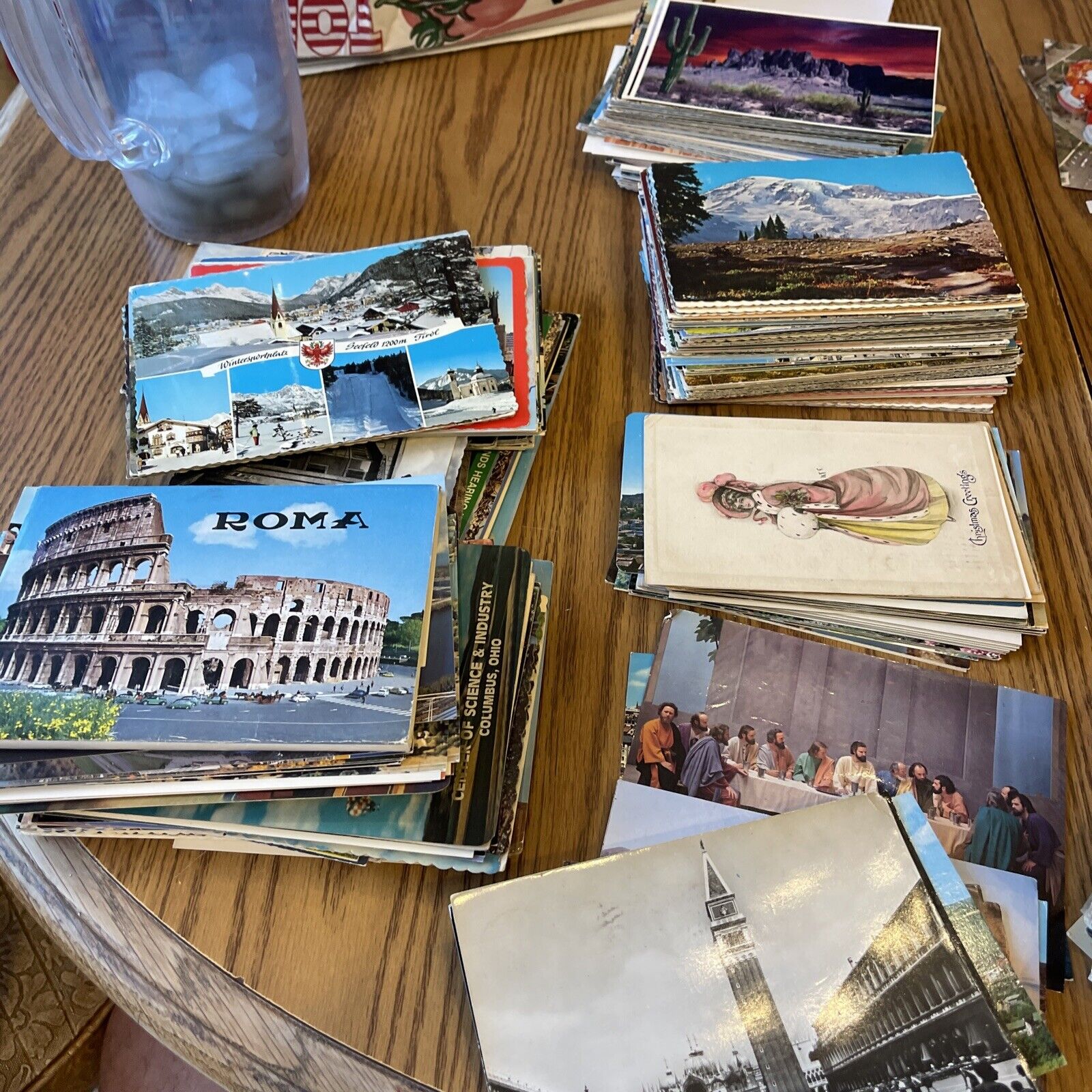 1 Pound Lot Of Antique Vintage Postcards Various Years Used Un-used