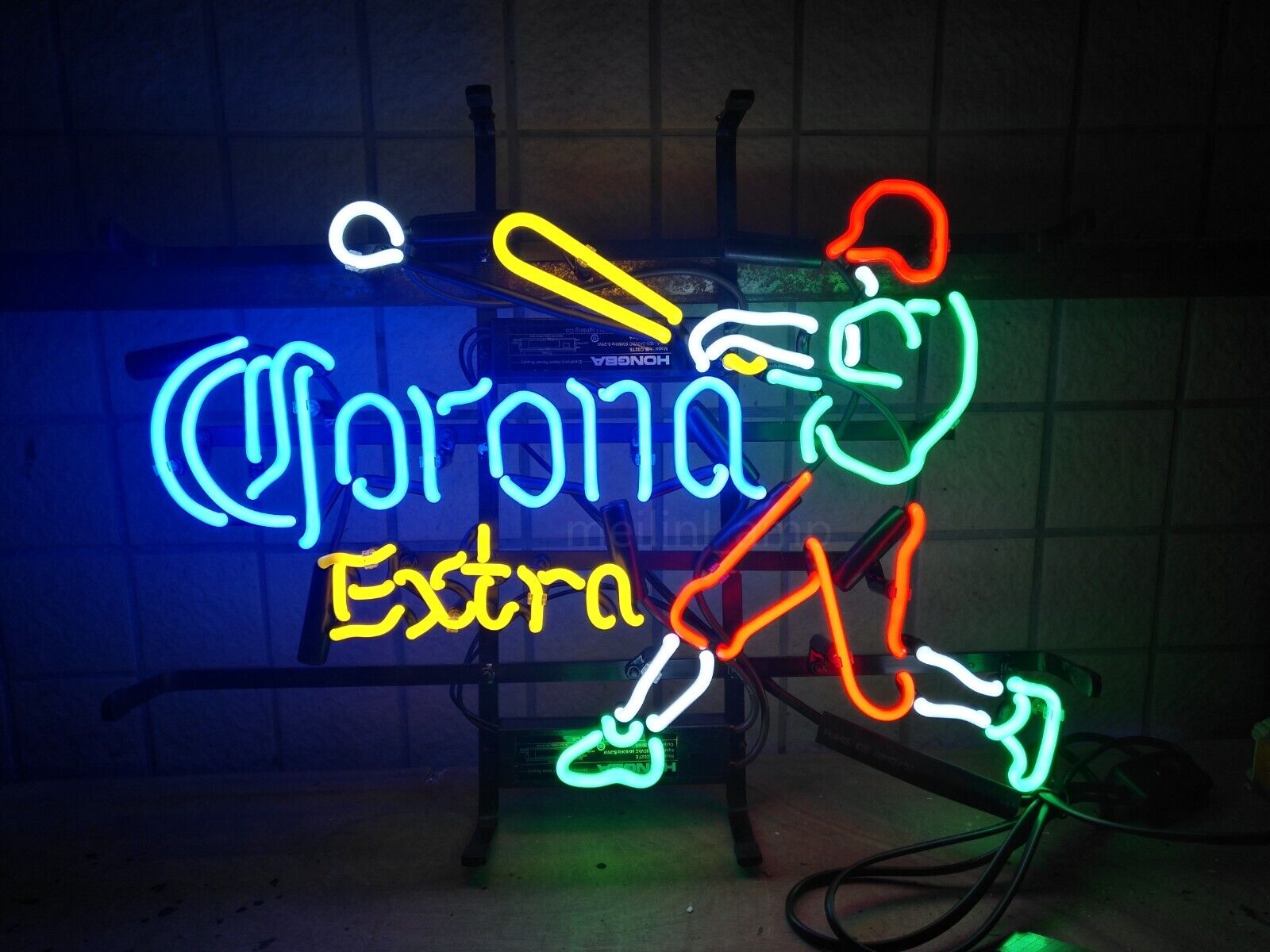 Neon Sign Corona Extra Baseball For Home Bar Man Cave Pub Store Party Wall Decor