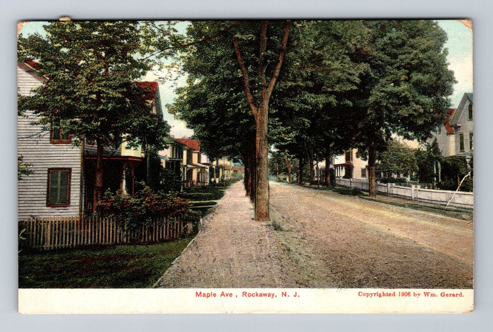 Rockaway NJ-New Jersey, Residences On Maple Ave Vintage c1908 Postcard