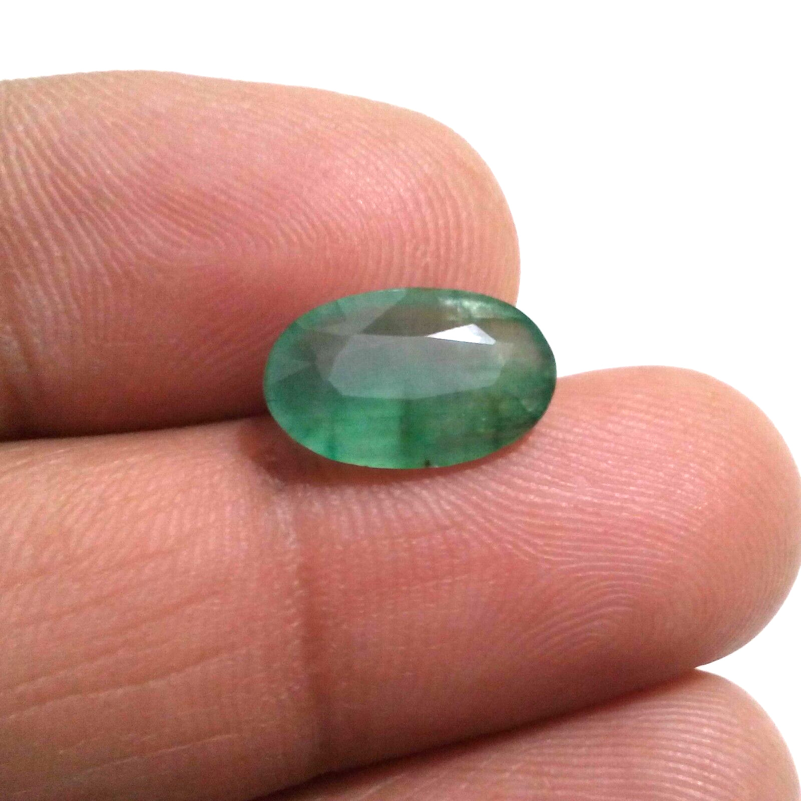 Outstanding Zambian Emerald Oval Shape 3.65 Crt Top Green Faceted Loose Gemstone