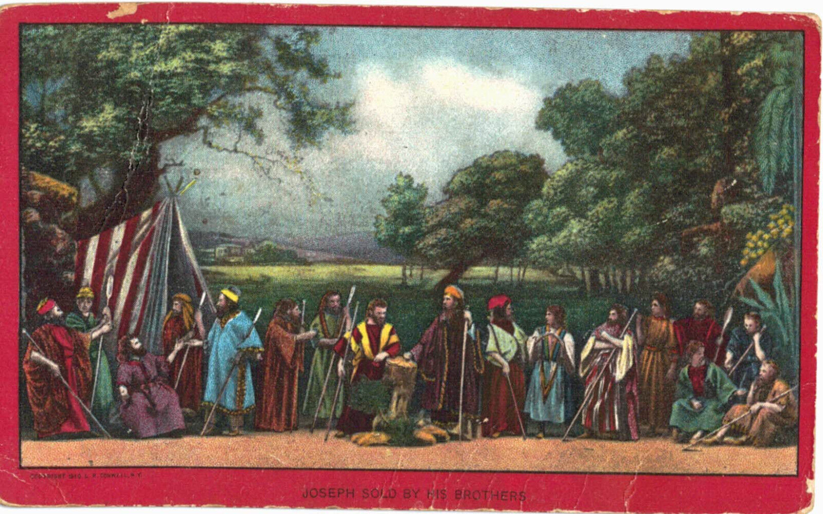1914 Postcard The Passion Play - Joseph Sold By His Brothers