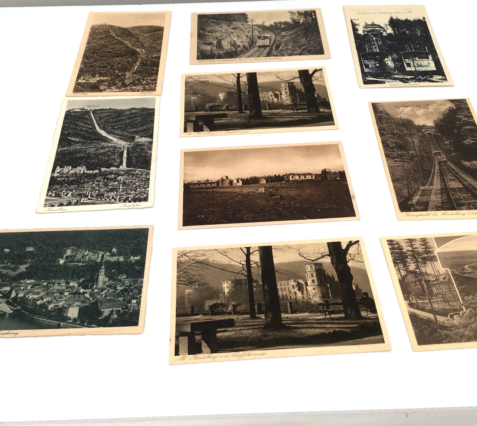 Heidelberg RPPC Postcards of buildings and countryside, post WW2 - 10 In Lot