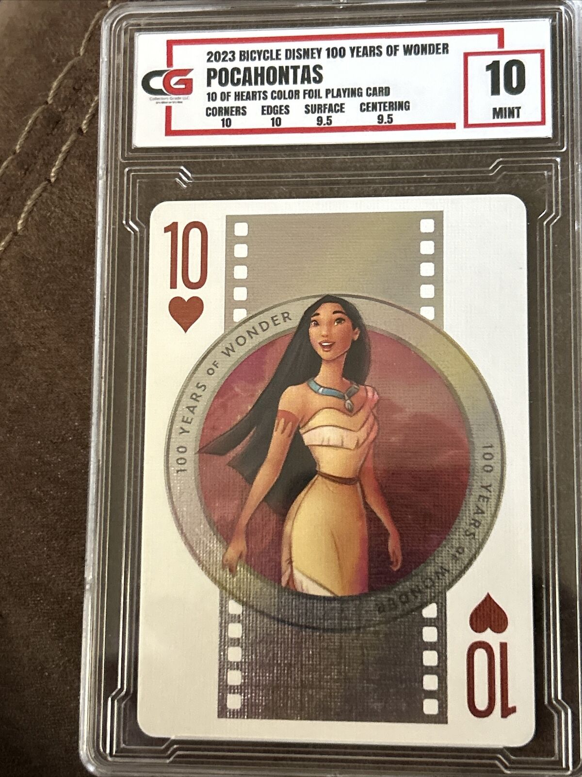 Pocahontas 10 Of Hearts Bicycle Playing Card Disney 100 Years Of Wonder Grade 10
