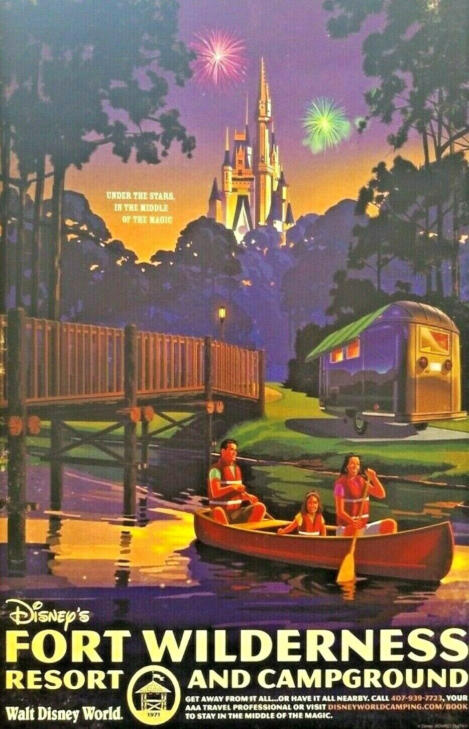 Fort Wilderness Campground Disney Vacation Poster Print 11x17 