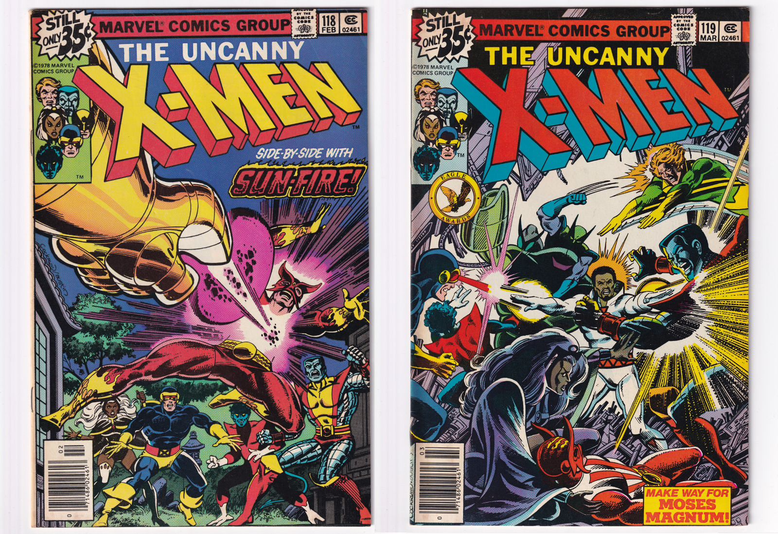 Uncanny X-Men LOT (2) #118 & 119 Marvel Comic Book Claremont Byrne Proteus Cameo