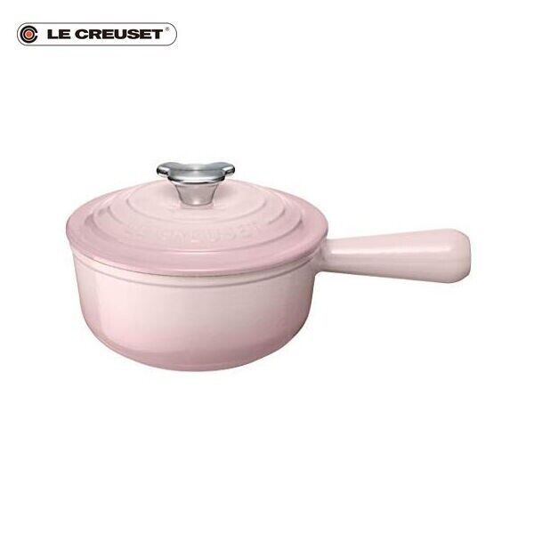 New Le Creuset Baby Saucepan 16cm 6.3in. Shell Pink Bear Shaped Knob JAPAN