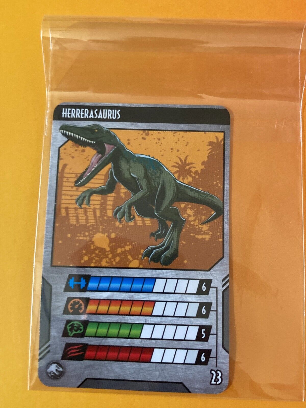 2017 Mattel Jurassic World Trading Card Herrerasaurus #23