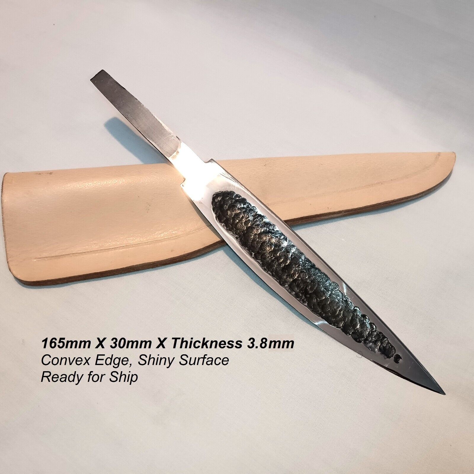 Yakut Blade, Hand forged Yakut Knife Big Blank blade with Blank Leather Sheath