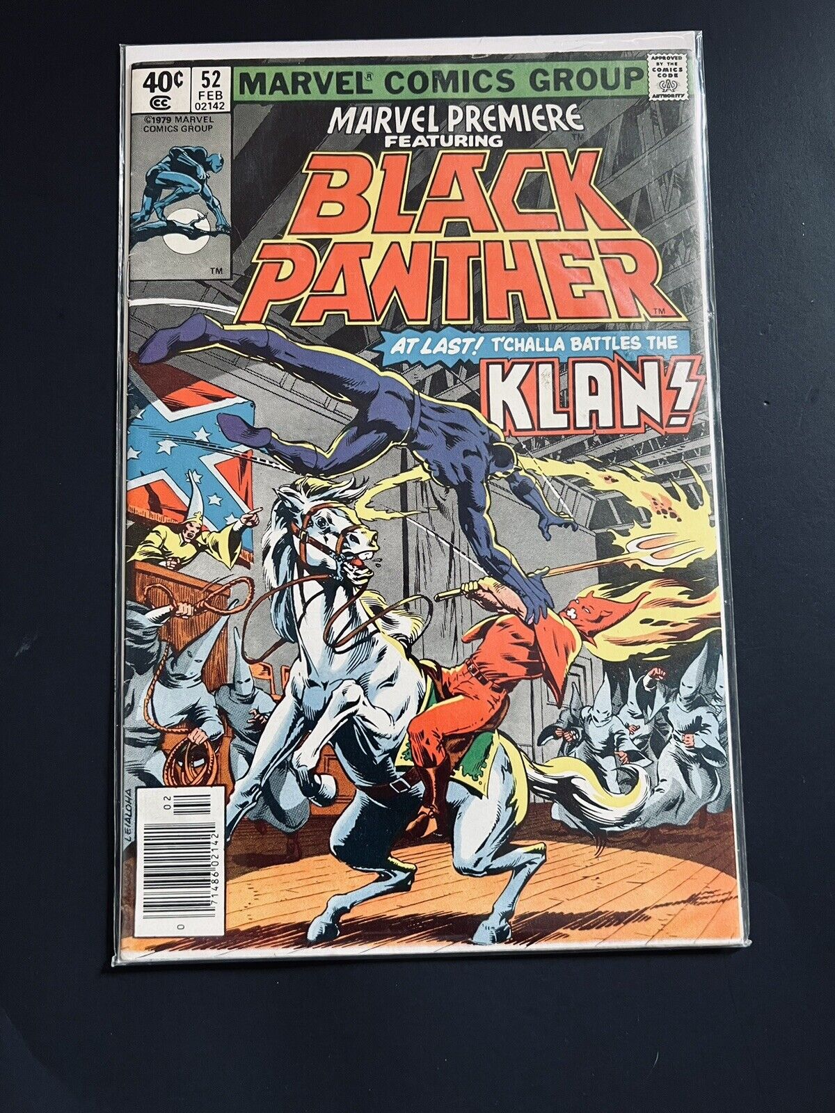 MARVEL PREMIERE #52 Black Panther 1980 Marvel Comics T’Challa Battles The Klan