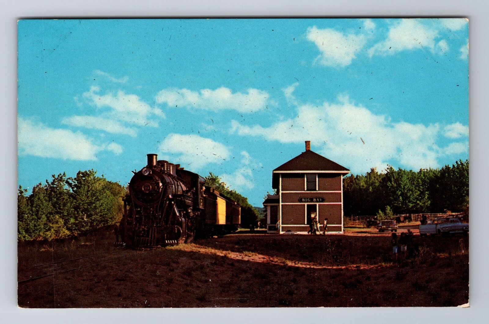 Big Bay MI-Michigan, The Marquette Huron Mountain Railroad, Vintage Postcard