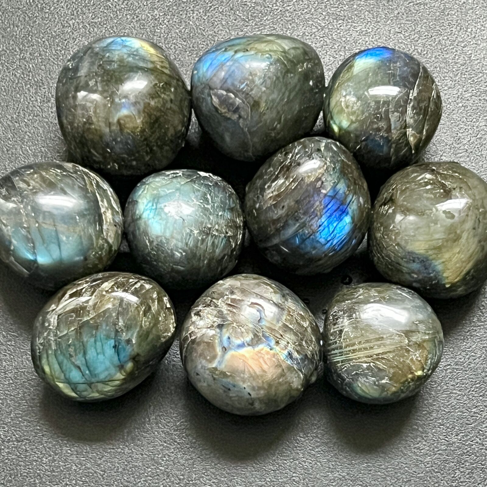 Flashy Extra Quality Labradorite Tumbled (1 LB) One Pound Wholesale Gemstones