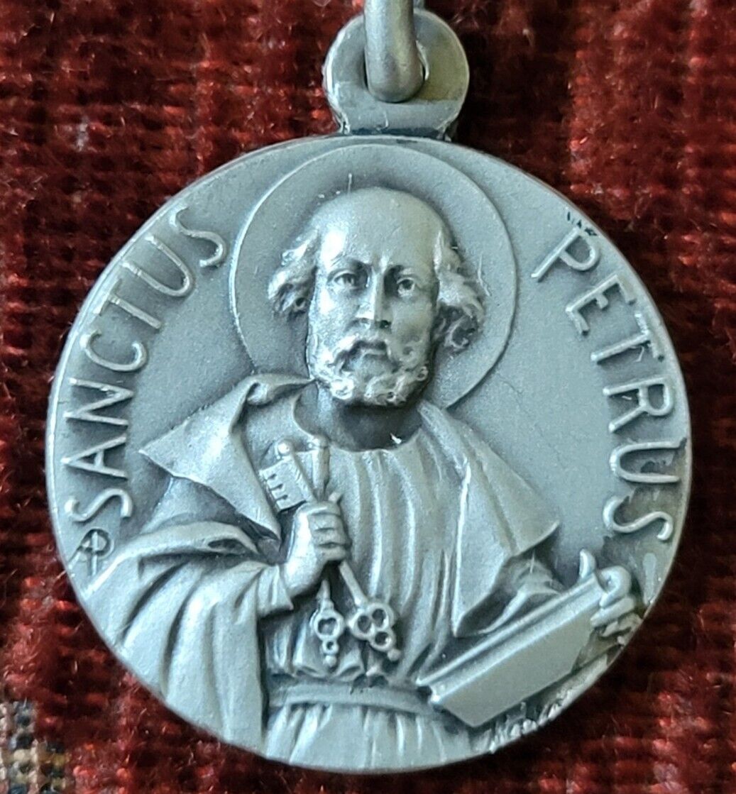 St. Peter Sterling Vintage & New Holy Medal Catholic Patron of Fisherman