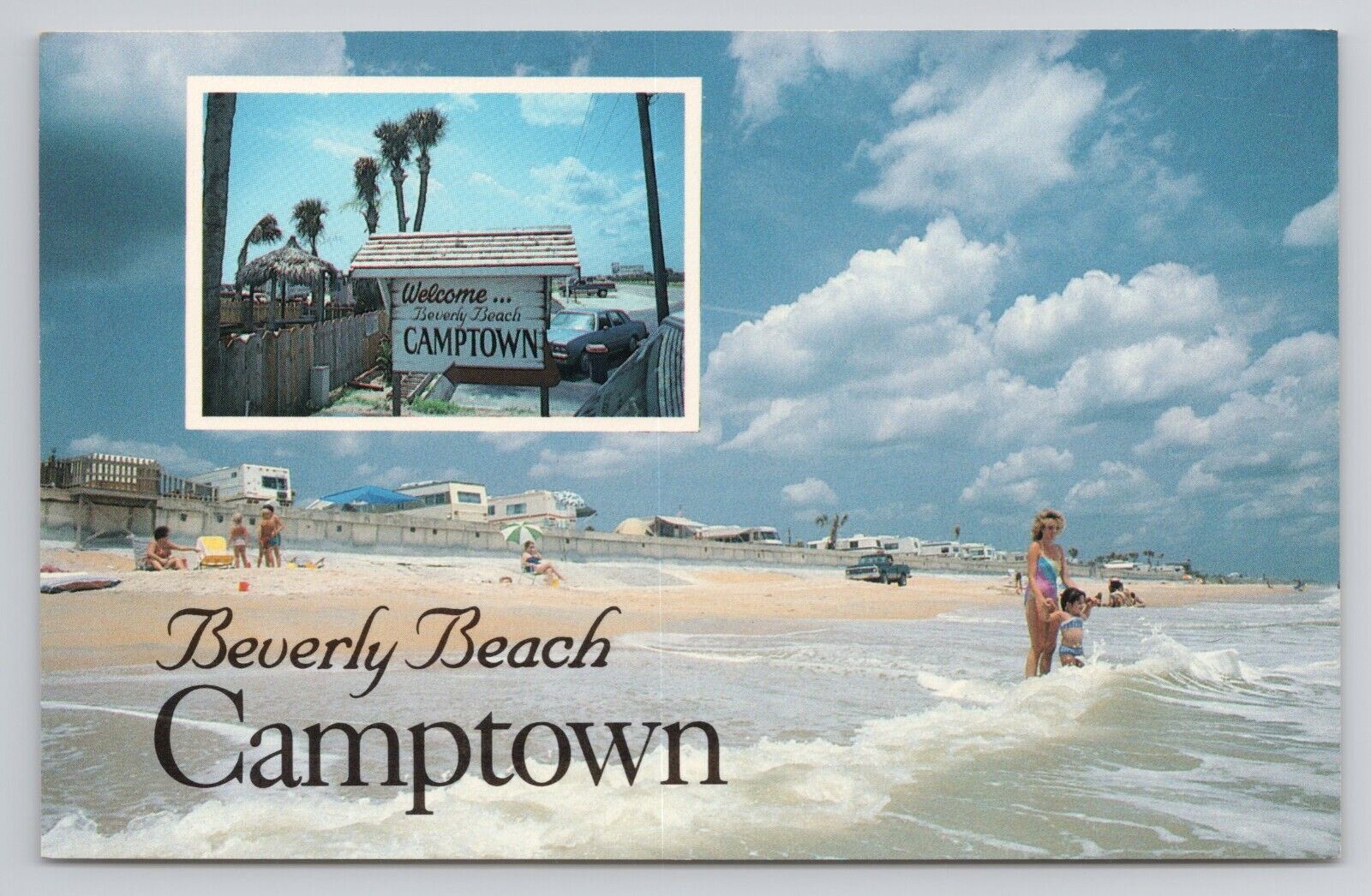 Postcard Beverly Beach Camptown Flagler Beach Florida