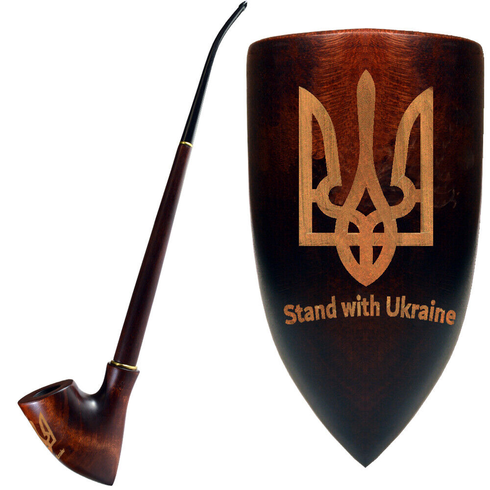 13.2inch Long tobacco smoking pipe CHURCHWARDEN for 9mm filter.Ukrainian trident