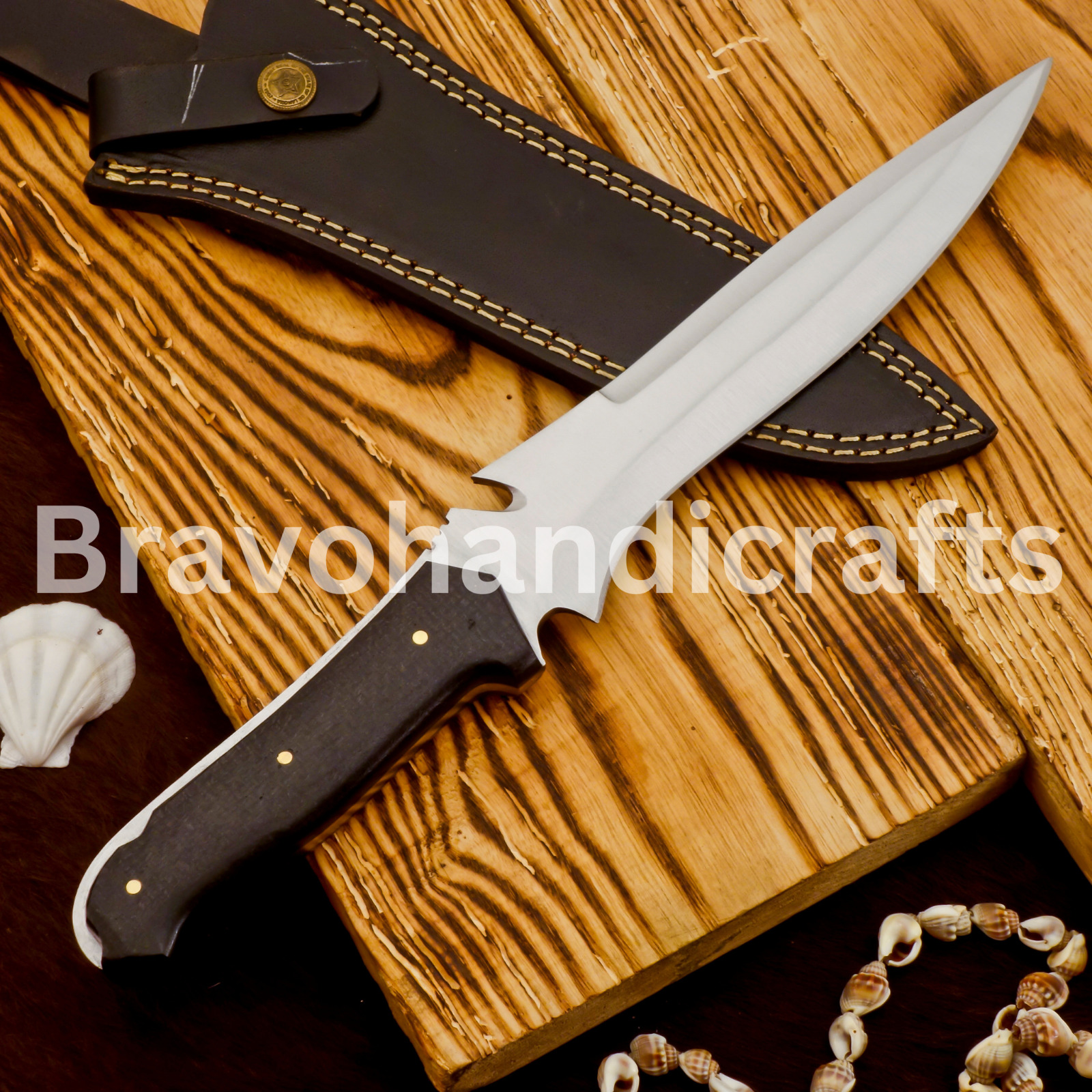 RE4 Krauser's Knife Leaf Spring Steel Handmade Knive Resident Evil 4 Movie Rep.