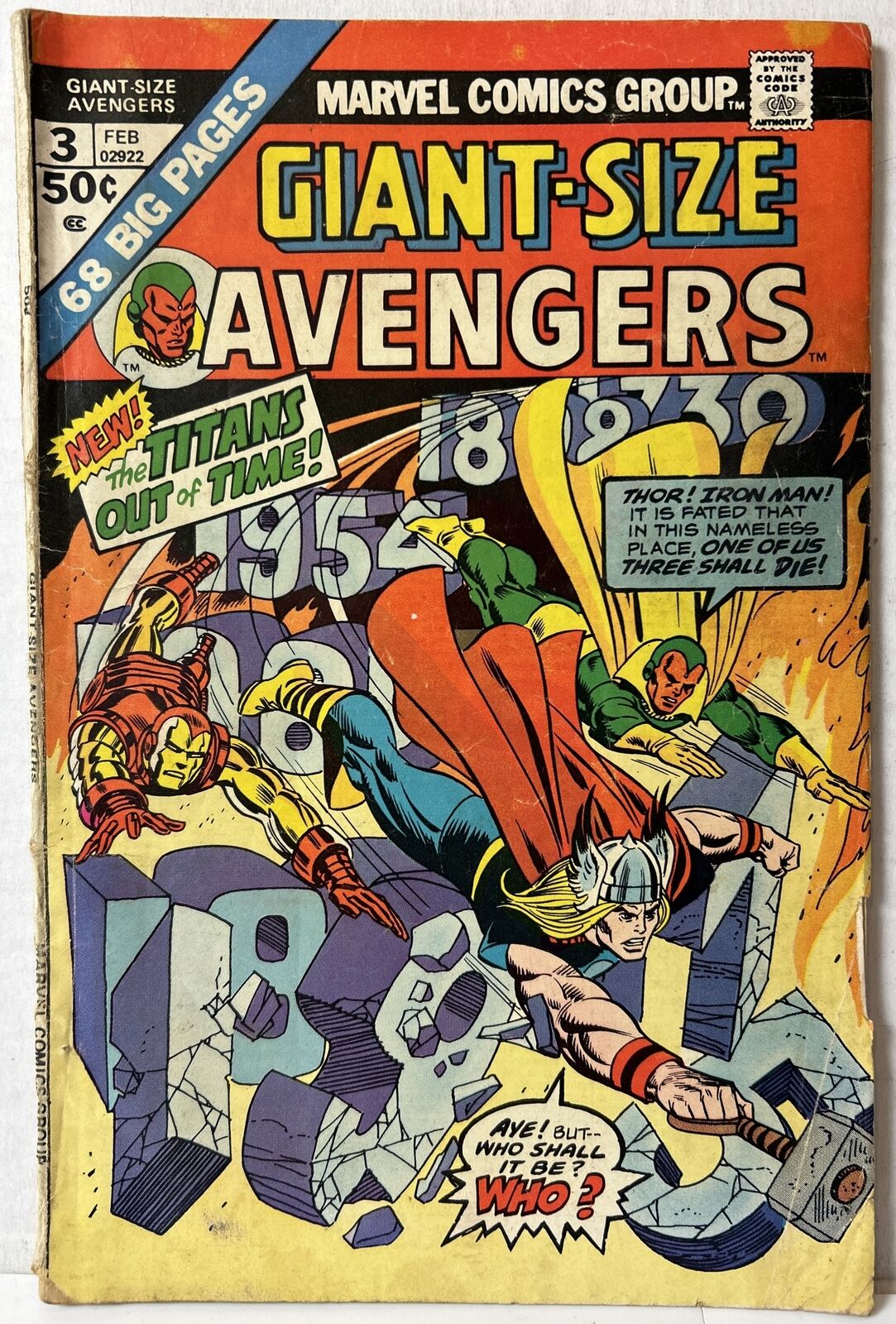 Giant-Size Avengers #3 - Story Continued from Issue #132 -