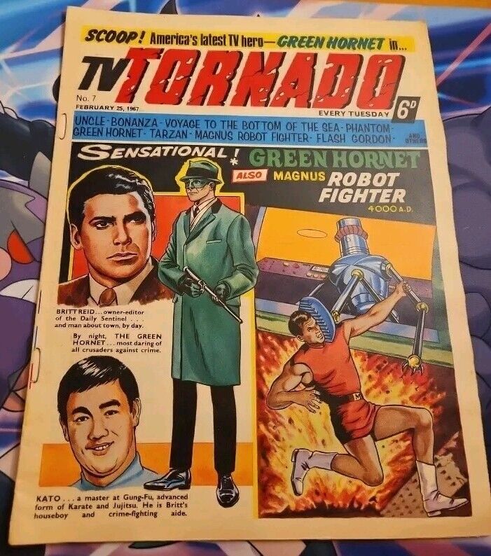 Vintage TV TORNADO 1967 No. 7 GREEN HORNET LONE RANGER, FLASH GORDON UK COMIC