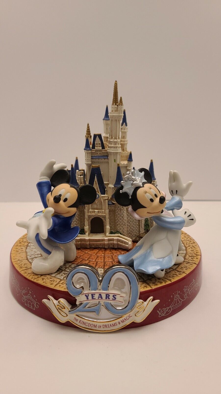 Rare Mickey Mouse Disneyland 20th Anniversary Cinderella Castle Mickey Minnie~i9