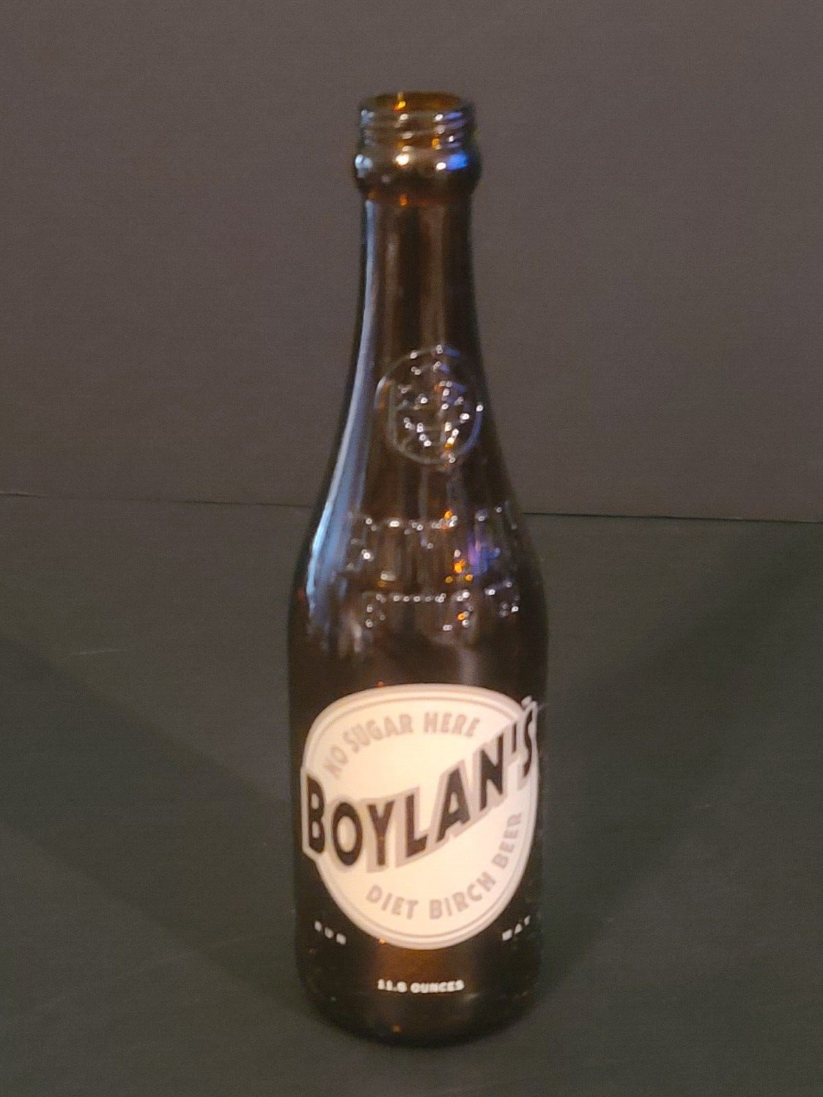 RARE Vintage Boylan's Bottling Diet Birch Beer Glass Bottle 11.6 oz.