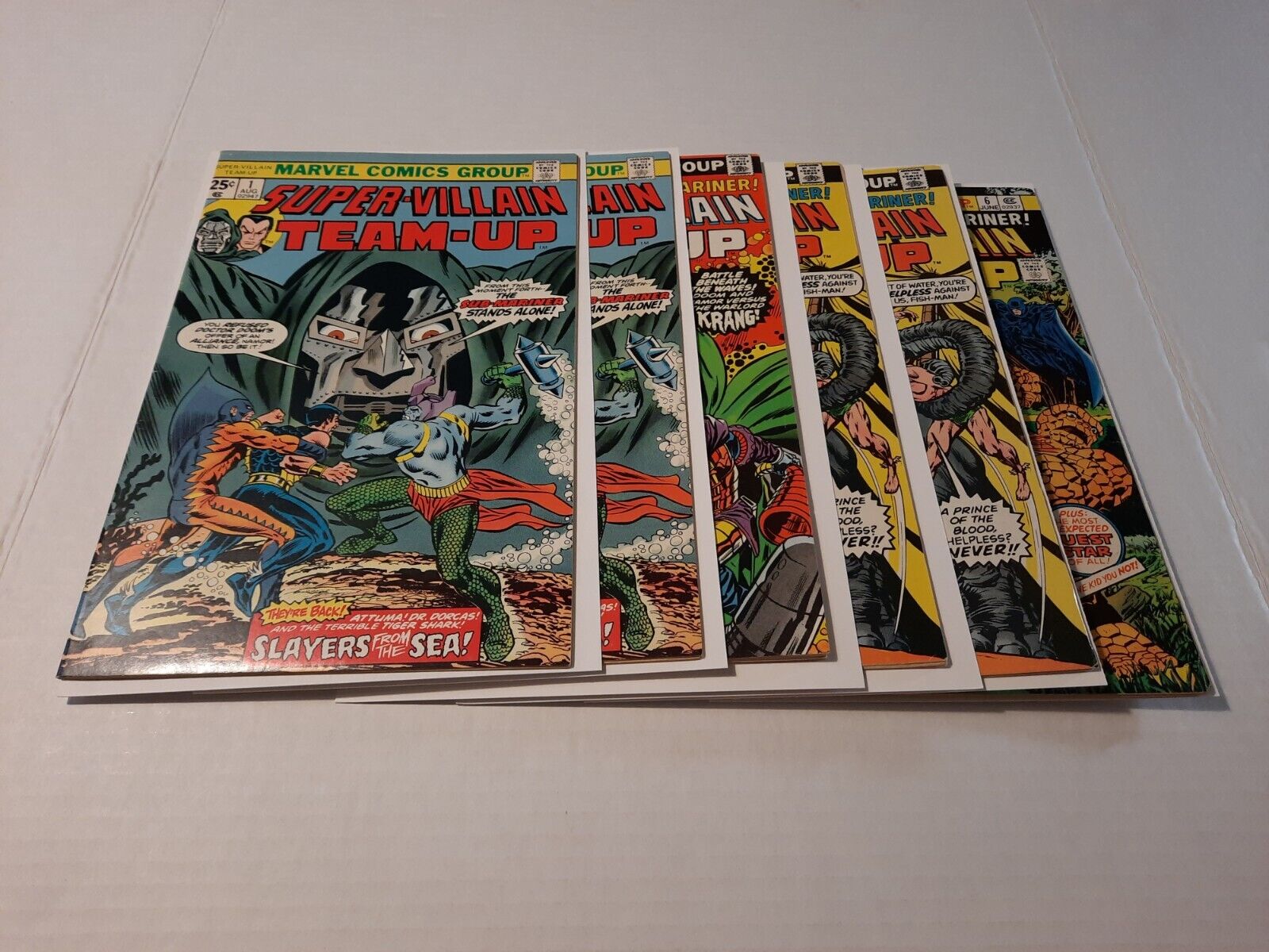 Super-Villian Team-Up 1, (Marvel, 1975), Doctor-Doom, Sub-Mariner, comic lot