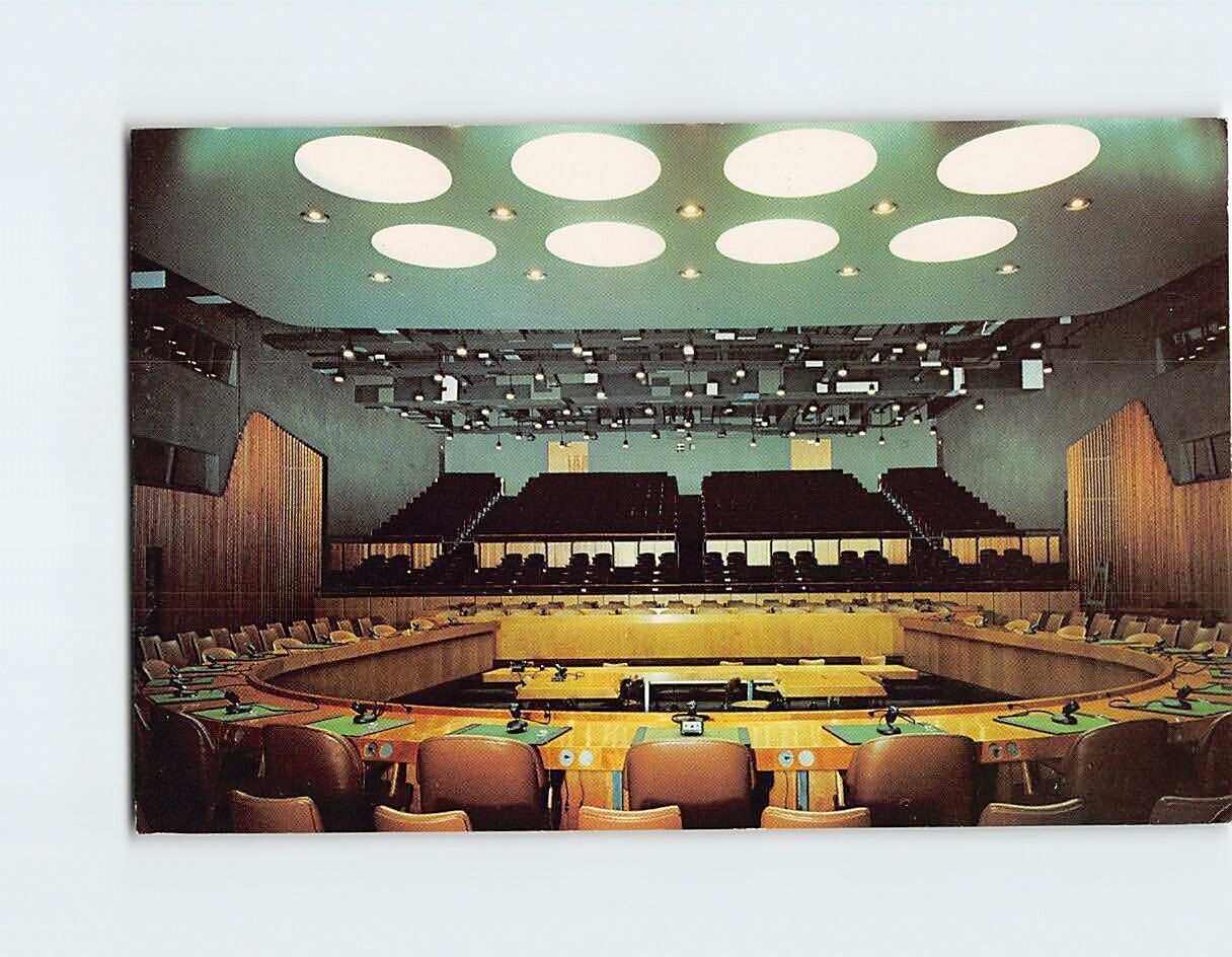 Postcard Economic & Social Council Chamber United Nations New York City New York