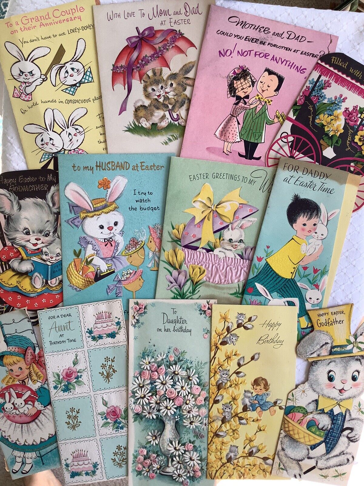 Lot of 25 1950’s Vintage Greeting Cards Used Mixed Occasions