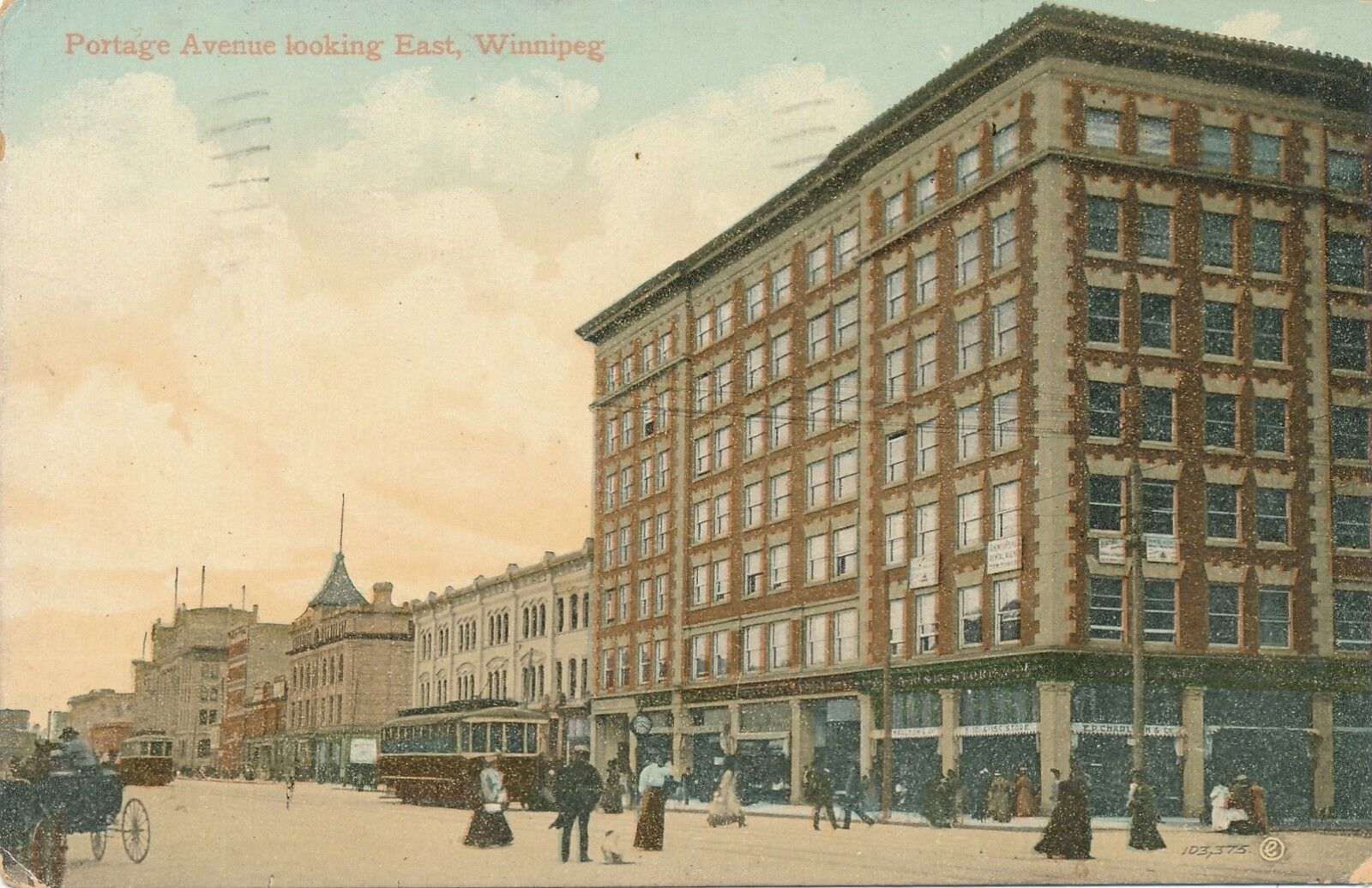 WINNIPEG MAN – Portage Avenue looking East - 1910