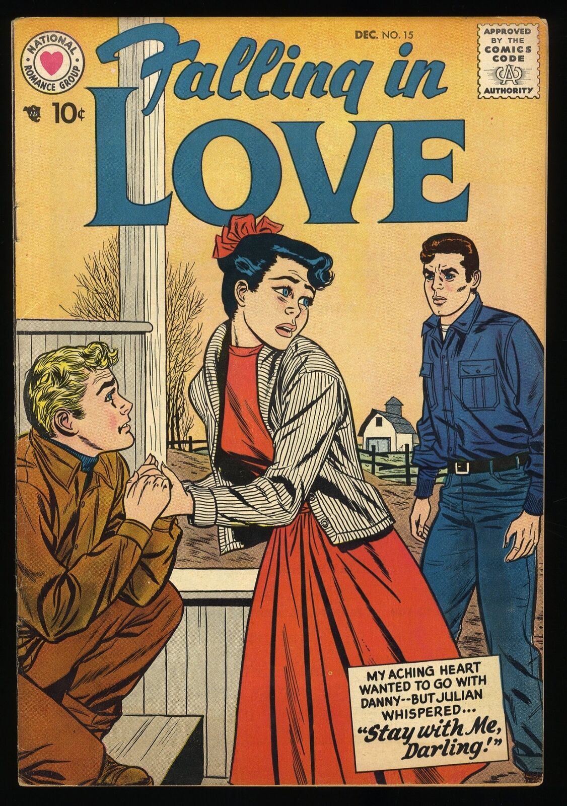 Falling In Love #15 FN+ 6.5 Silver Age Romance DC Comics 1957