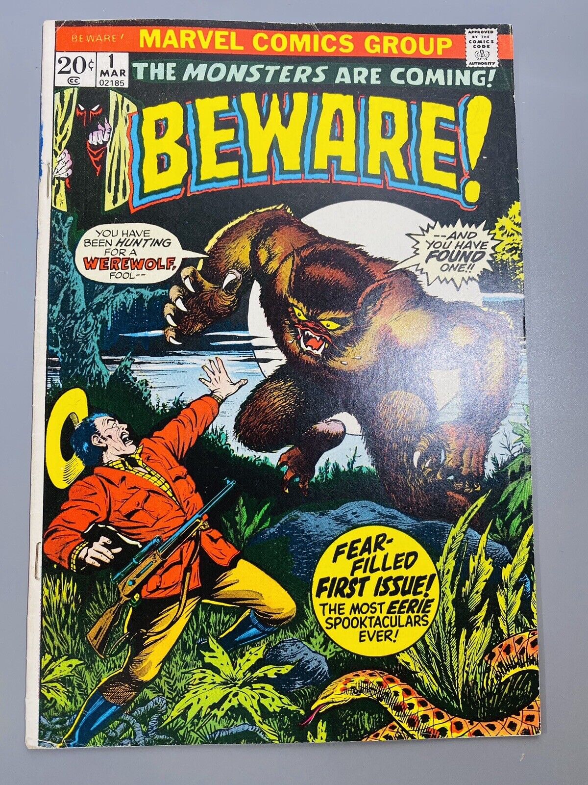 Beware #1 VF 8.5 OW/W Pages 1973  1st Print