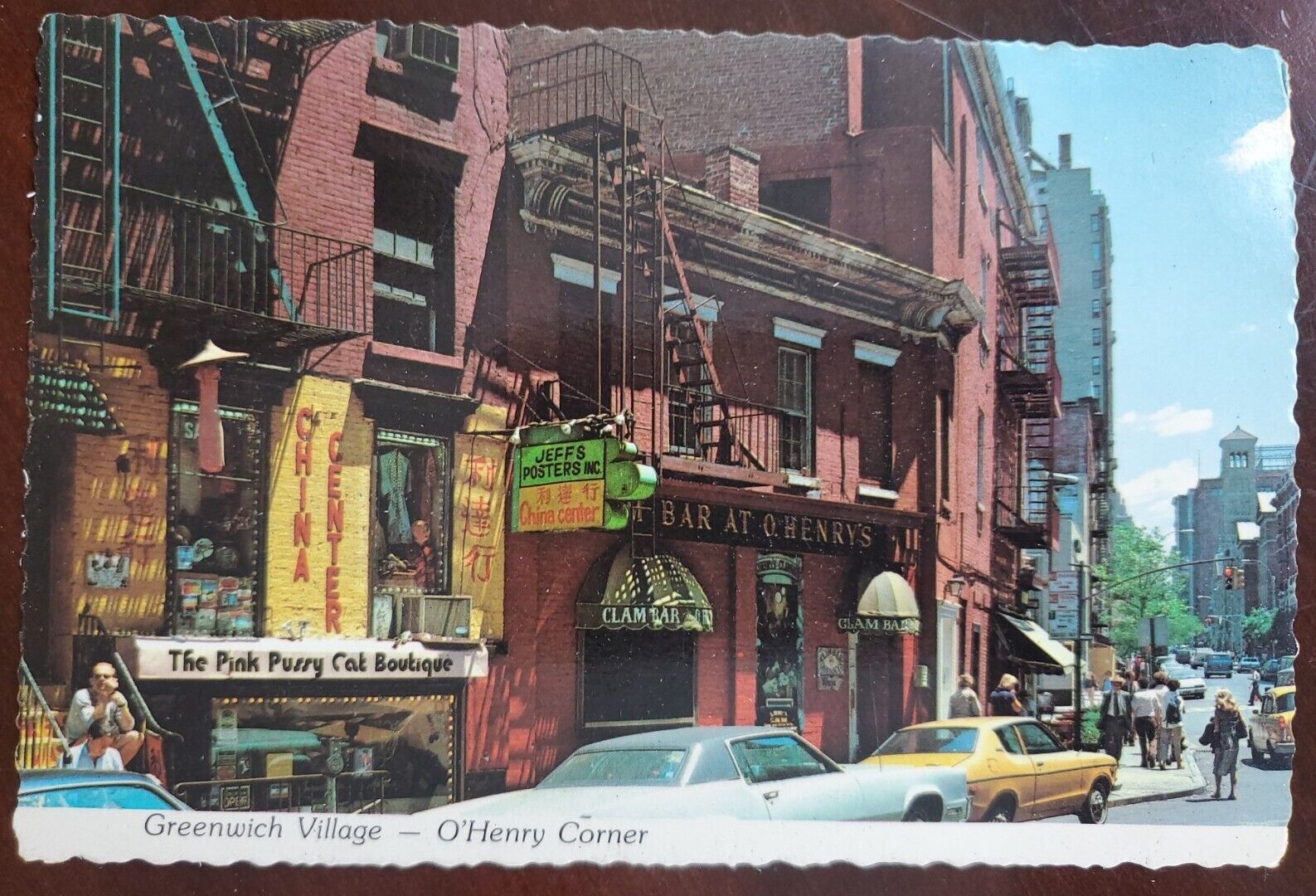 O'Henry Corner - Greenwich Village - Manhattan New York City Vintage Postcard
