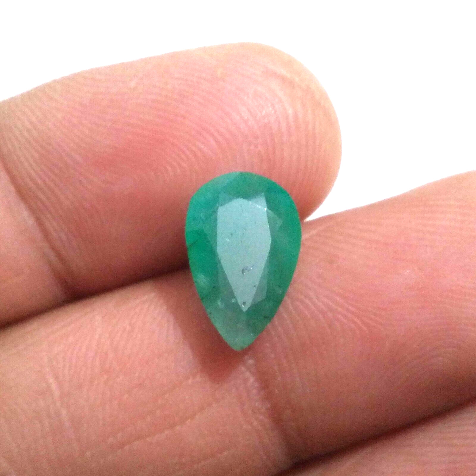 Outstanding Zambian Emerald Pear Shape 3 Crt Rare Green Faceted Loose Gemstone