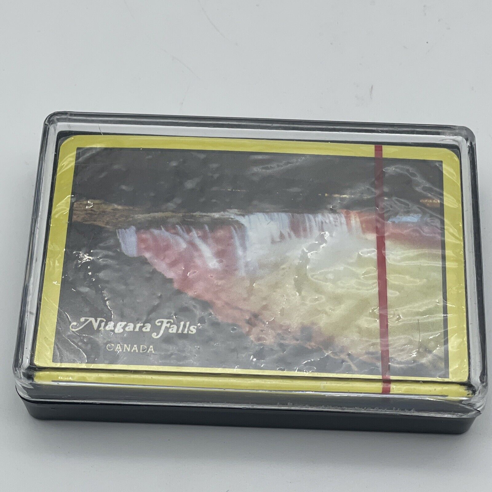 Niagara Falls Canada Playing Cards Souvenir  Plastic Case New Sealed Vtg